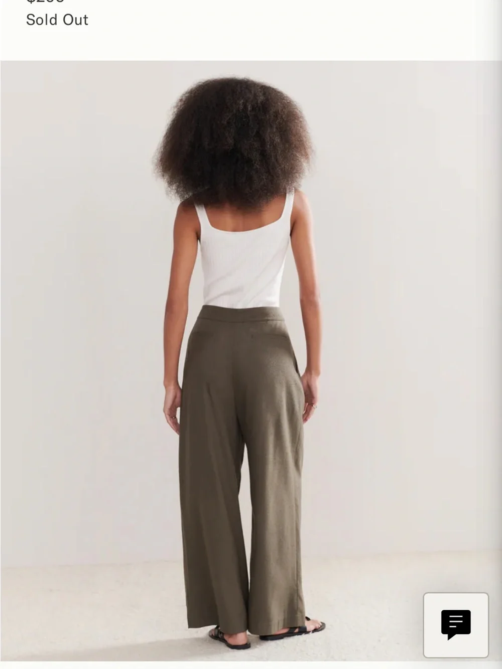 Jenni Kayne relaxed trousers, 100% raw silk, olive green. Like new - Picture 3 of 6